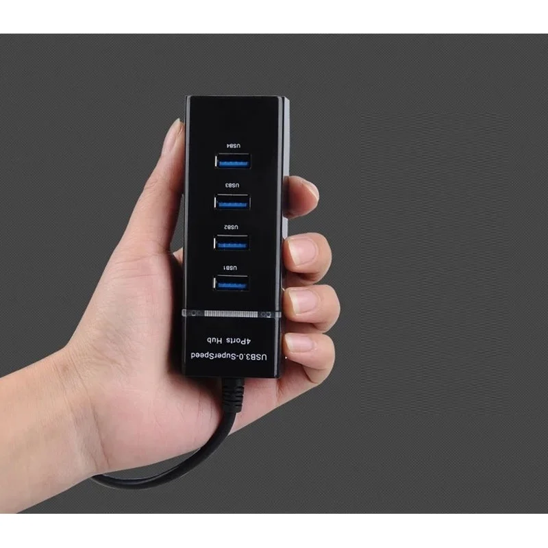 1 шт. высокое качество 4 порта светодиодный USB 3,0 адаптер концентратор для ПК ноутбука