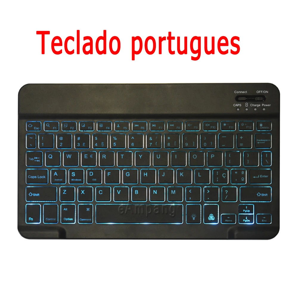Backlit Portuguese Keyboard Case For Samsung Galaxy Tab A 8 8.0 10.1 2019 10.5 2018 SM T290 T295 P200 P205 T510 T515 T590 T595