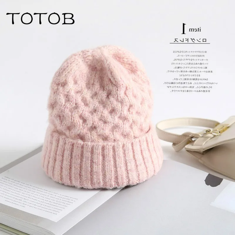 

Dongdaemun new hat female autumn and winter pineapple wool hat Korean version of the warm casual wild knit fashion wool cap