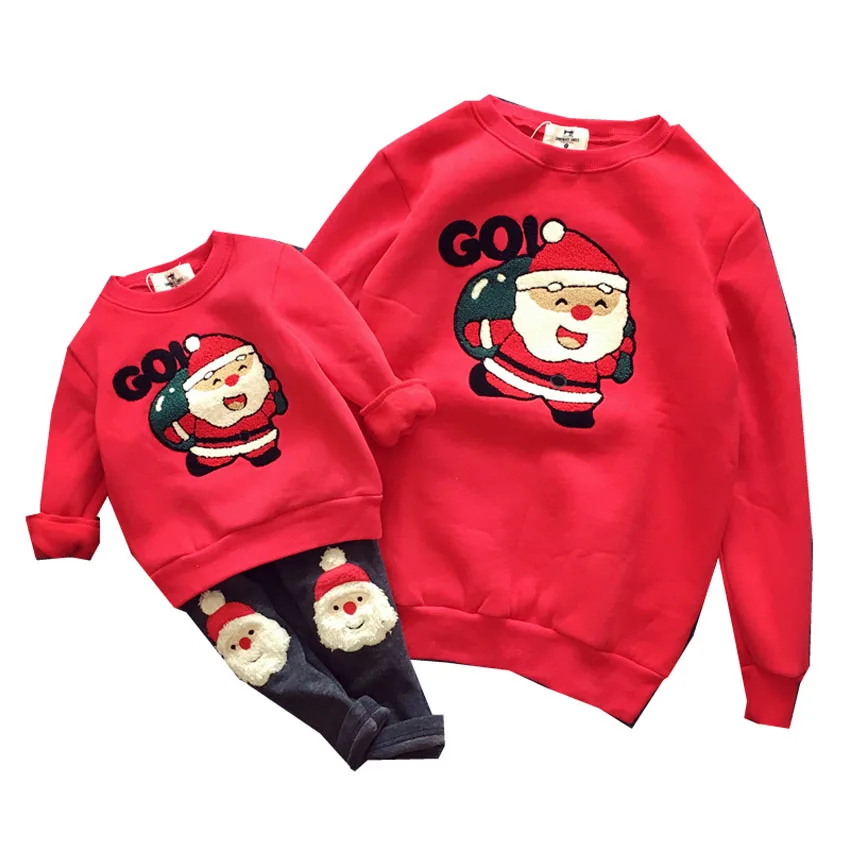 One sweater12 Рождественский свитер для всей семьи; Топ; новогодний флисовый теплый хлопковый свитер для мужчин, женщин, мальчиков и девочек; пижамы с капюшоном; джемпер; Рождественский подарок - Цвет: One sweater12
