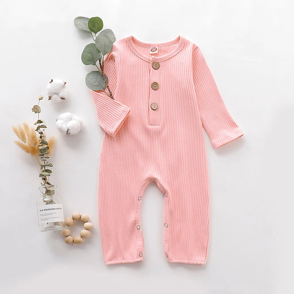 Коллекция года, однотонная одежда для маленьких мальчиков, roupa de bebes, комбинезон для новорожденных, Хлопковая пижама с длинными рукавами Комбинезоны для детей возрастом от 3 до 18 месяцев, одежда для малышей, Jly31