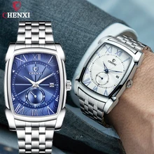 2021 novos relógios de moda com aço inoxidável marca superior luxo à prova dwaterproof água negócios quartzo relógio pulso masculino