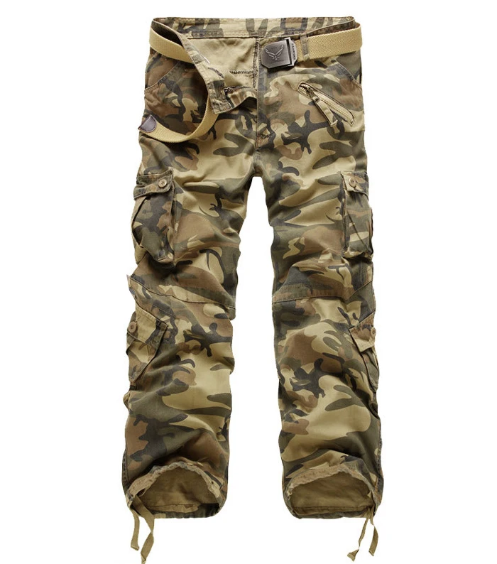 Hot sale free shipping men cargo pants camouflage trousers military pants for man 7 colors