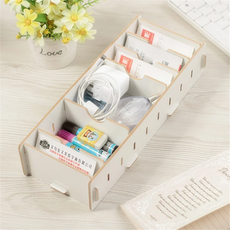  28cm Length 7 Colors DIY Wooden Card Holder Case wedding invitation card office desktop decoration  - 4000051001602