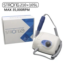 65 Вт 35000 об./мин STRONG210+ 105л электрическая Полировка Ногтей наконечник профессиональная дрель машина 1 комплект художественное оборудование