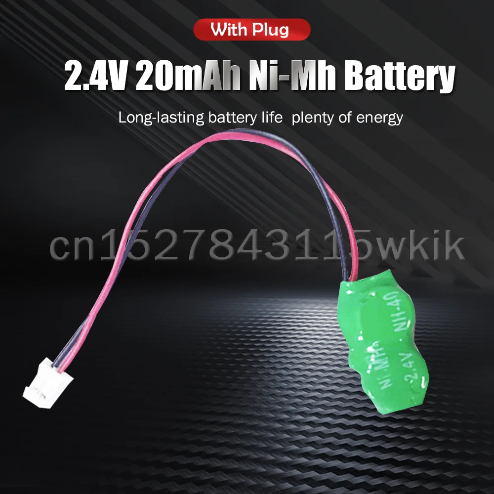 2.4V 20mAh Ni-MH NIMH Rechargeable Battery With line BIOS CMOS For Memory Power Laptop Computer Button Cell 2/V15H 2/V30H 2/V20H coin cell battery
