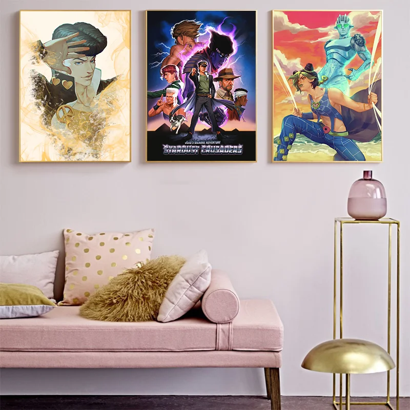 

JoJo's Bizarre Adventure Action Japan Anime Poster White Coated PaperPoster Modular Pictures Modern BedRoom Wall Art