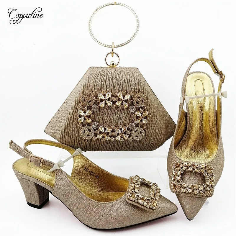 champagne color evening shoes