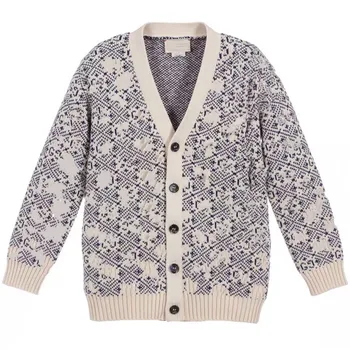 

(pre-sale)-SHIP In August Can't Wait Don't Order BOBOMOON 2020 Autumn G Jacquard Beige Cardigan Baby Girl Coat Kids Jackets