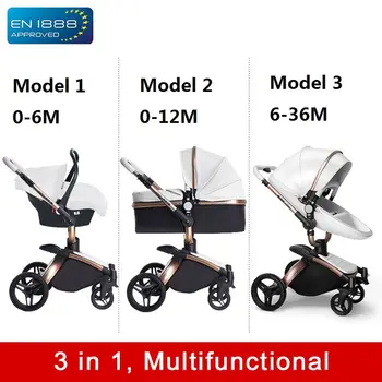 

1 in 2/3 Baby Stroller Light Folding Two Way Push Cart Portable Trolley Umbrella Pushchair Buggy Jogger Travel System For Kids