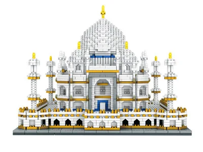 9914 3950 шт. архитектурный набор памятников Тадж-Махал, модель дворца, строительные блоки, детские игрушки, развивающие 3D кирпичи, детские подарки - Цвет: Without original box