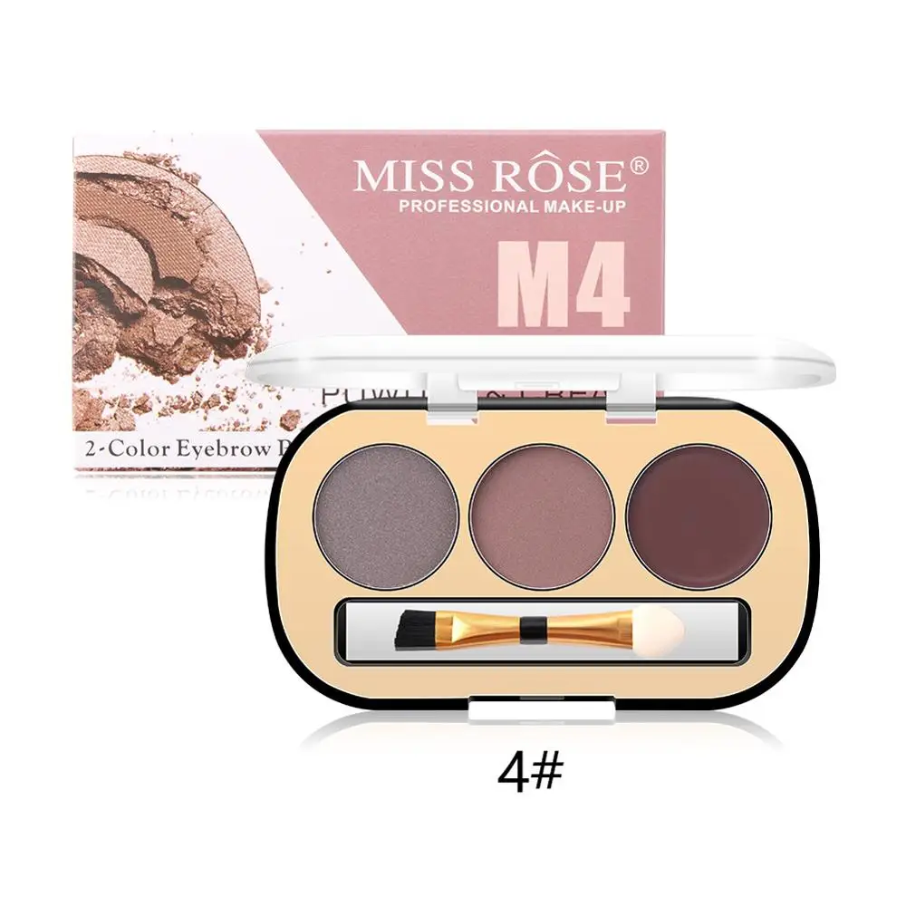 Miss Rose 3d пудра для бровей Водонепроницаемый тени для бровей Макияж тонкий эскиз крем для бровей - Цвет: M4