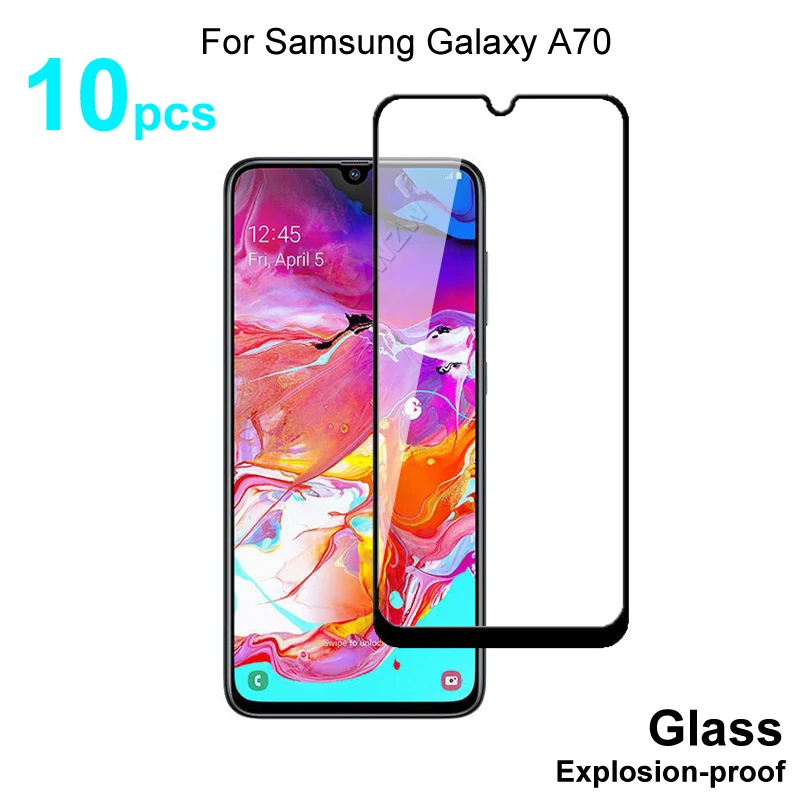 Стекло для Samsung Galaxy A70 A70s полное покрытие защитная пленка экрана закаленное