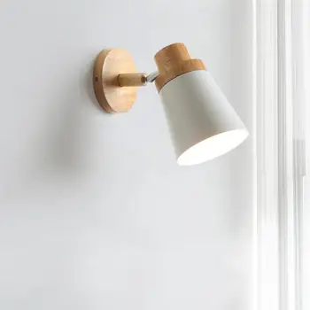 

1pc Wall Lamp Simple Bedroom Light Corridor Lamp Decorative Wooden Lamp For Home Shop Hotel Without Bulb
