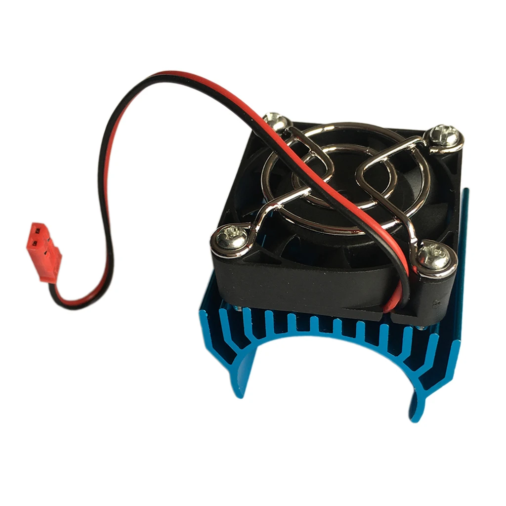 Blue 40-42mm Universal Motor Heat Sink with High Speed Cooling Fan Parts for 1:8 Scale RC Model Vehicle