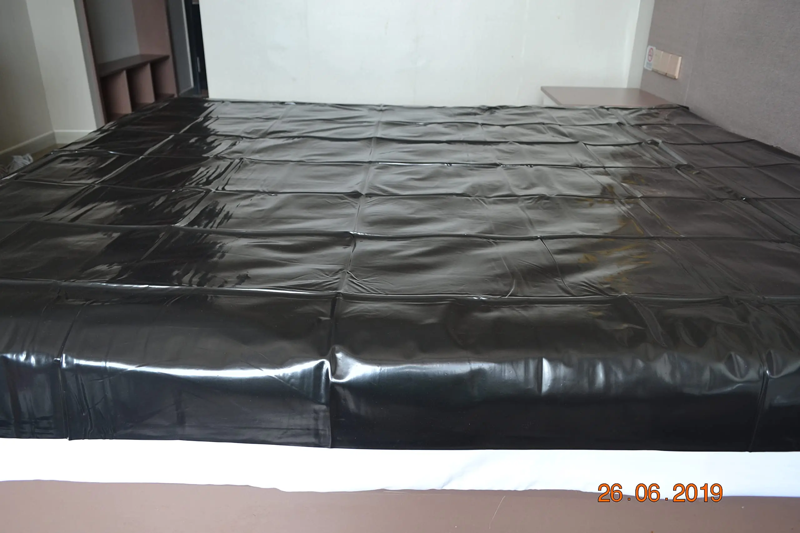 Black PVC flat bed sheet sex bed sheet (no pillowcase) 1.3mx2.3m thin sex toys for couples furniture sextoy shop pillow
