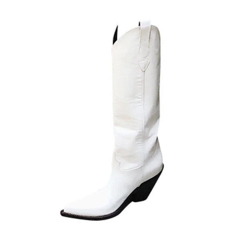 

Star with the paragraph 2019 autumn and winter new wild pointed Martin boots female middle with thick with long boots tide