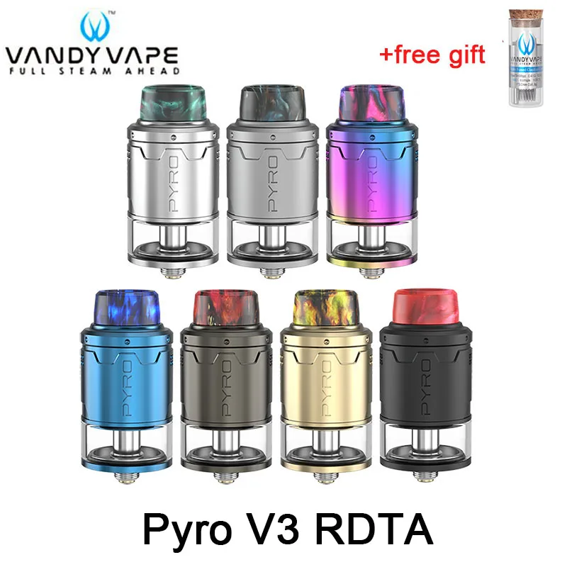 Оригинальный обслуживаемый бак Vandy Vape Pyro V3 RDTA атомайзер 2 мл с плавленой катушкой