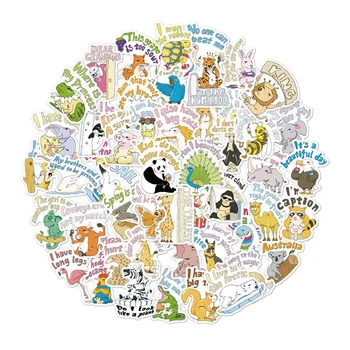 

50Pcs Animals Stikcers Cute Cartoon Stickers Toys Children Waterproof Stickers To DIY Sticker on Laptop Skateboard Car Stickers