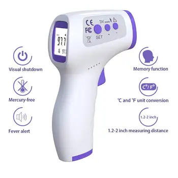 

Non Contact Forehead Thermometer Infrared Adults - Digital Thermometer Forehead for Fever with LCD Display No Touch Accurate Ins