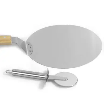 

3 Pcs Pizza Tools Set Transfer Shovel Spatula Cutter for Home Kitchen Pizzeria H55A