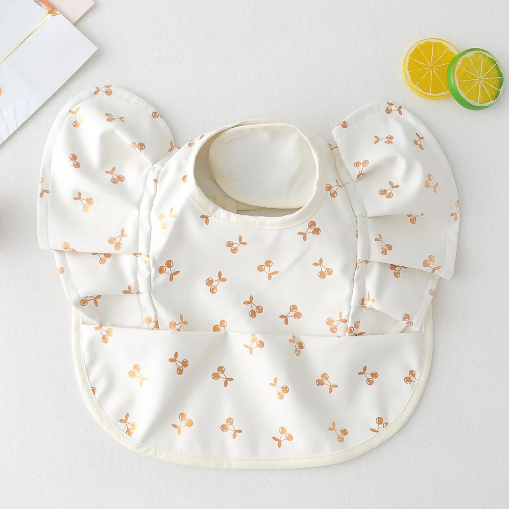 Baby Bibs Waterproof Infant Eating Apron Sleeveless Wings Art Smock for Kids Baby Stuff Chest Protection Feeding Bibs 0-3T baby accessories bag	