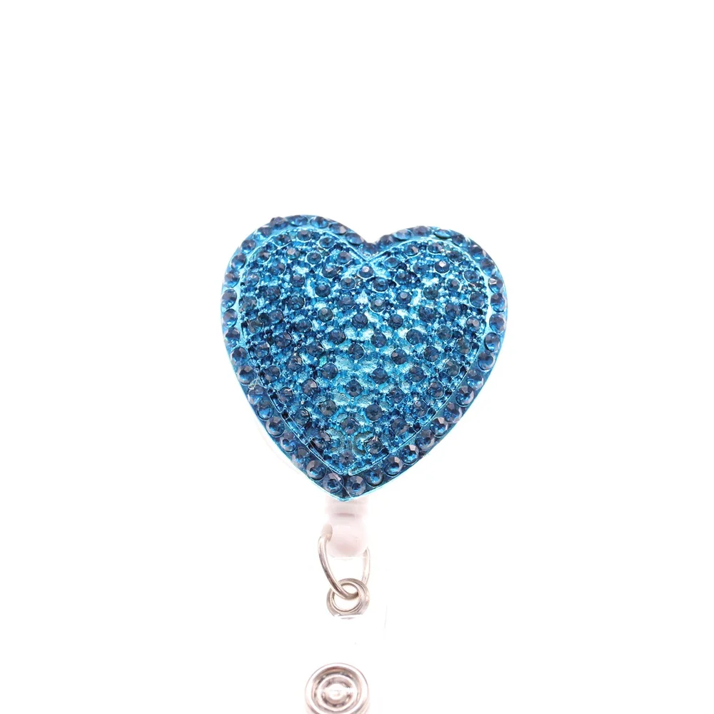 

100 шт./лот, выдвижная катушка с большим сердцем для медсестры, с выбором цвета, удостоверение личности, держатель для удостоверения личности