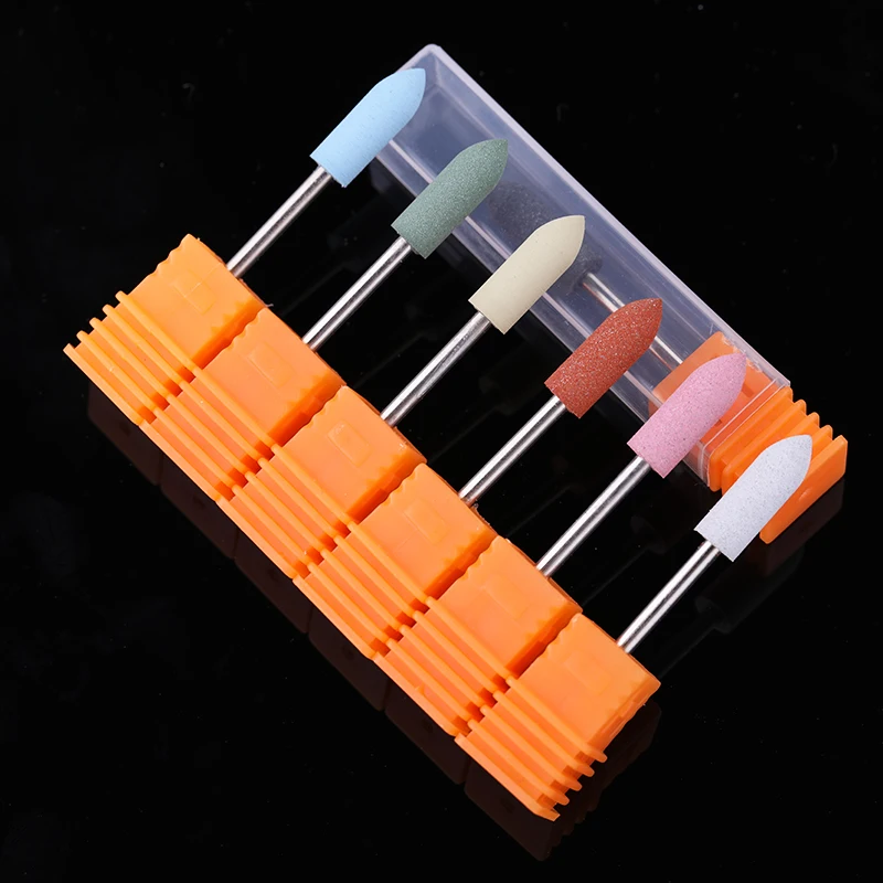 

Nail Drill Bits Silicone Stainless Steel Electric Nail File Machine Pendicure Sanding Tool Block Nail Art Replacement Accessory