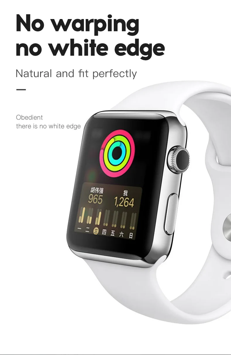 9D стеклянная пленка для Apple Watch Series 4 3 2 1 полное покрытие из закаленного стекла для iWatch 38 мм 40 мм 42 мм 44 мм Защитная пленка для экрана