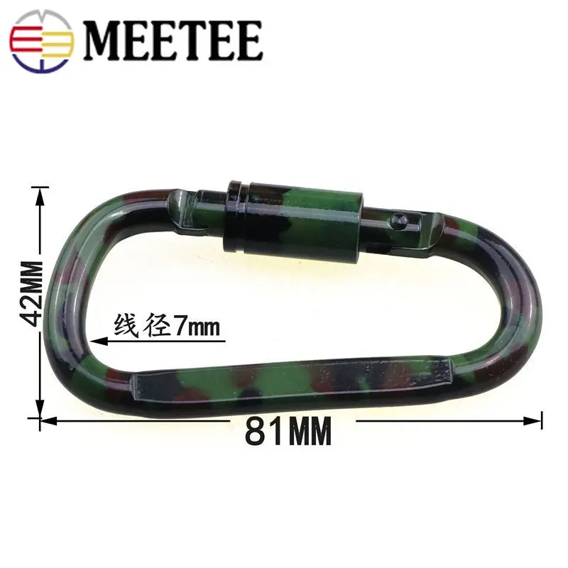 Meetee 4/10 шт. 8 # D образная Пряжка для альпинизма застежка с карабином из сплава
