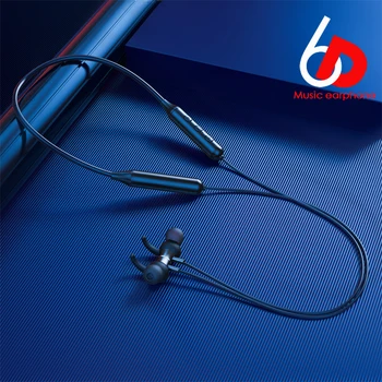 

Bluetooth 5.0 Wireless Sports earphone Stereo Subwoofer Hanging Neck Hanging Metal Magnetic Bluetooth Headphone for iphone 11