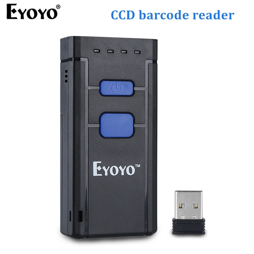 

Portable wired and 2.4G wireless Bluetooth barcode scanner, mini handheld CCD barcode reader, suitable for POS, iPad, iPhone