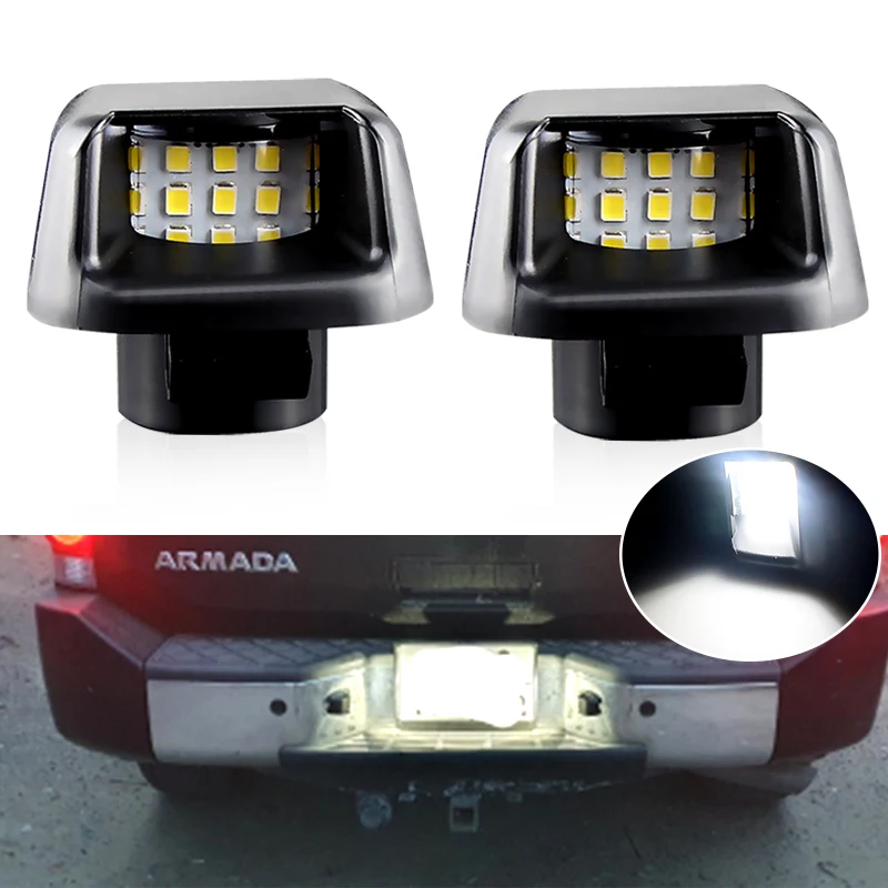Luce Targa A Led Bianca 2 Pezzi Per Nissan Frontier Navara D40 Suzuki Equator Adatta Per Luce Targa Navara D40