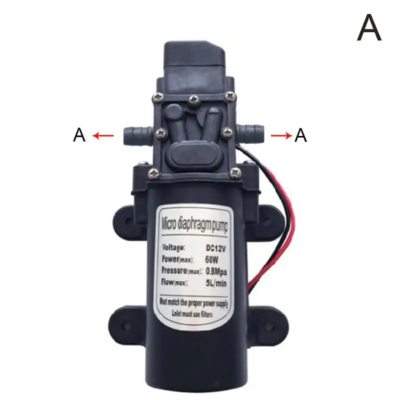 

Diaphragm Pump DC 12V 60W 5L/Min 120PSI Self Priming High Pressure Water Pump