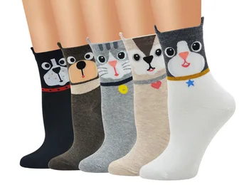 

Three dimensional cute paparazzi pattern girl cotton socks cartoon cotton female retro personality trend tube socks
