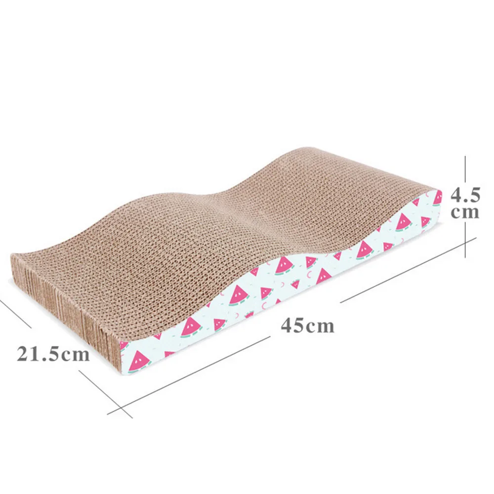 S Shape Corrugated Paper Cats Scratch Board Grinding Nails Interactive Protecting Furniture Cat Toy Large Size Cat Scratcher Toy