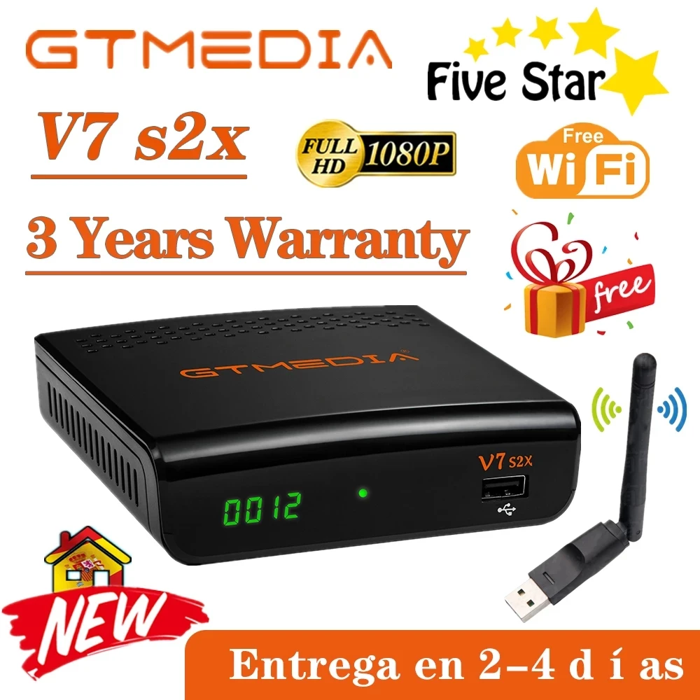 1080P приемник Gtmedia V7 S2X спутниковый ресивер full hd powerd от V7S HD USB Wifi бесплатно H.265 gtmedia v7s2
