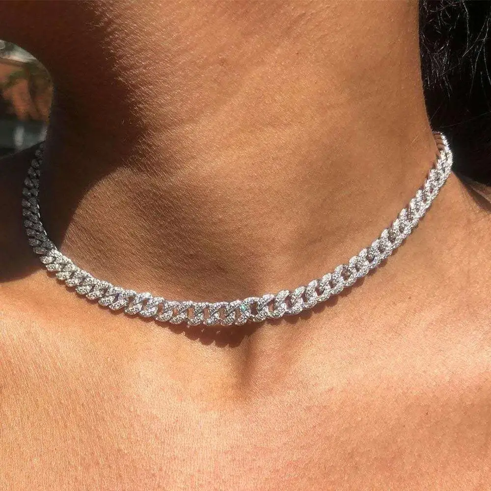 Iced Out Bling 8mm Cz Miami Cuban Link 