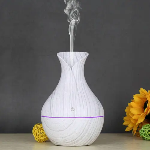Vase Shape Aroma Essential Oil Diffuser Air Humidifier Aromatherapy LED Lamp 