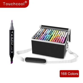 

168 Pcs Color Markers Manga Drawing art Markers Pen set Alcohol Based Non Toxic Sketch Oily Twin Brush Pen Art Supplies