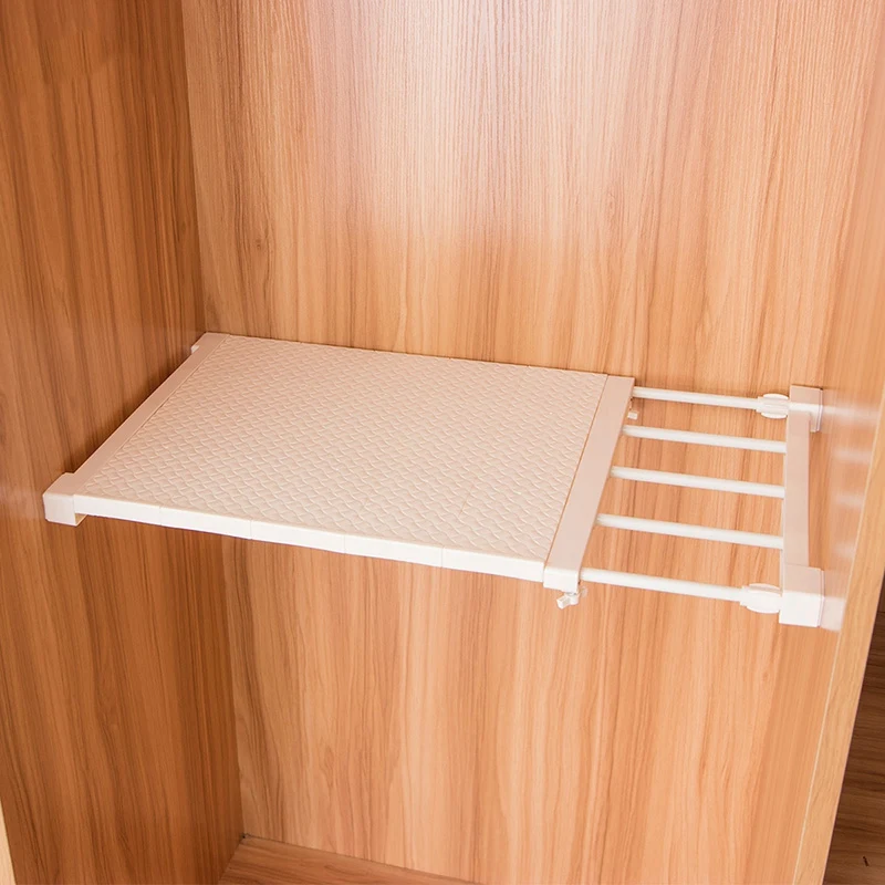 Telescopic Wardrobe Storage Rack Shelf Adjustable Kitchen Cabinet Storage Cabinet Cabinet Wardrobe Storage Rack Bathroom Rack Pi