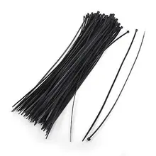 100 шт черный нейлоновый сетевой кабель зипкорд ремешок 14," Длина