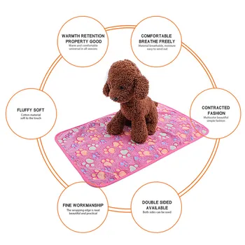 Soft Flannel Pet Soft Fleece Pad Dog Blankets Bed Mat For Puppy Dog Cat Sofa Cushion Home Rug Keep Warm Sleeping Cover P5 5
