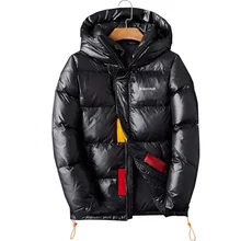 Зимний пуховик мужской раздел 80% белый утиный пух Повседневный утолщение теплый ветер и дождь мужской пуховик с капюшоном
