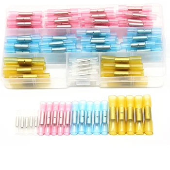 

120PCS Assortment Waterproof Heat Shrink Wire Terminals Butt Splice Connectors Kit 26-10AWG