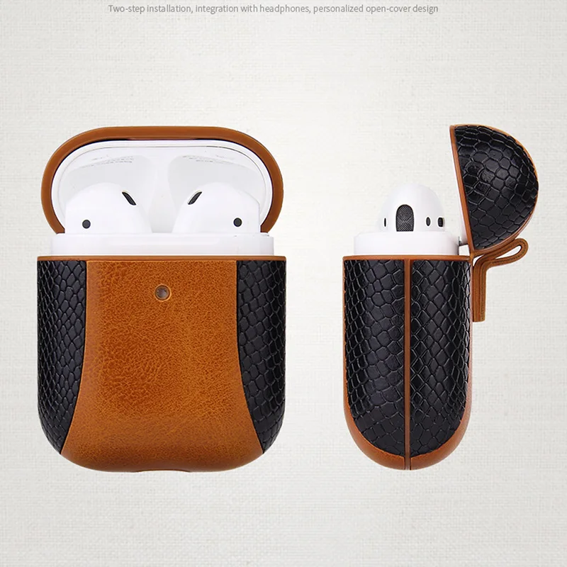 IKSNAIL Airpods Чехлы для Apple Airpod 1/2 кожаный ремешок с пуговицами чехол для наушников Наушники airpods кожаный чехол Аксессуары