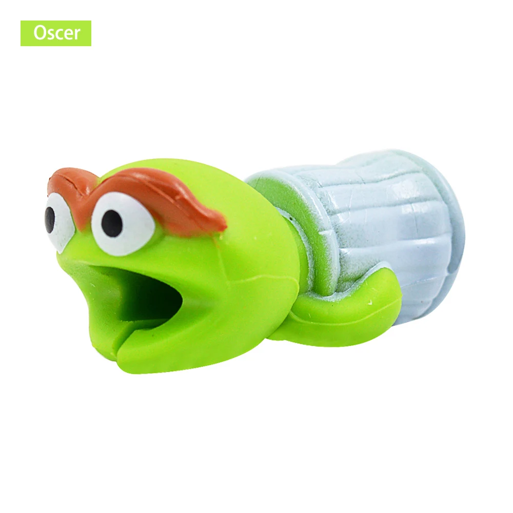 CHIPAL милый животный Кабельный органайзер мультяшный чехол укусы USB проволока сматыватель кусачки держатель для телефона iPhone 7 8 X XR XS - Цвет: Oscer