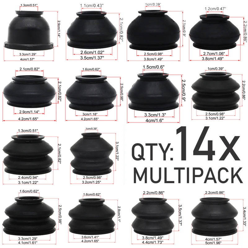 Car Suspension Steering Multipack Universal Ball Joint Rubber Dust Boot
