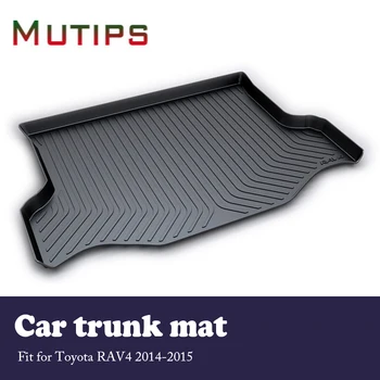 

Mutips 1Set Car Cargo rear trunk mat For Toyota RAV4 2014 2015 Boot Liner Tray Anti-slip carpet Waterproof mat Car accessories