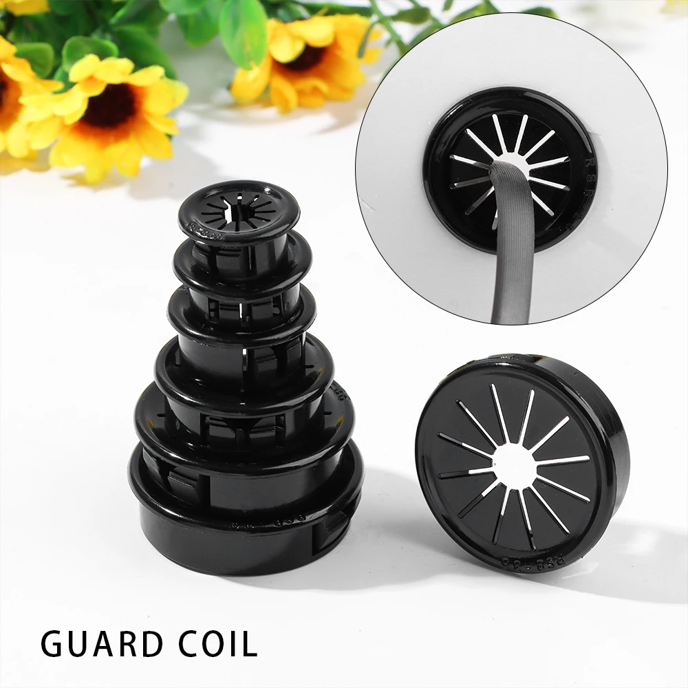 10pcs Plastic Cable Hole Cover PC Computer Desk Round Storage Wire Organizer Port seal rings Furniture Accessories cable hole cover
